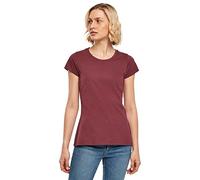 Build Your Brand Women's Basic Tee, Short Sleeve Women's T-Shirt with Crew Neck, Made of Cotton, Sizes XS - 5XL, Cherry, XXL