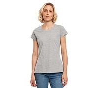 Build Your Brand Women's Ladies Basic tee T-Shirt, Heather Grey, XS