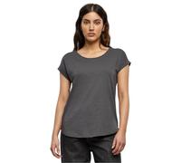 Build your Brand Women's By036-ladies Long Slub Tee T-Shirt, Darkshadow, XXL