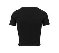 Build Your Brand Womens By042-ladies Cropped Tee T-Shirt, Black, L EU