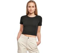 Build Your Brand Womens By042-ladies Cropped Tee T-Shirt, Black, S EU