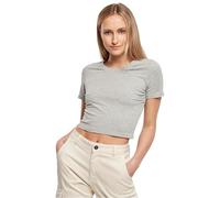 Build Your Brand Womens By042-ladies Cropped Tee T-shirt, Grey, L EU