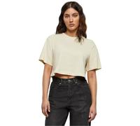 Build your Brand Women's By264-ladies Short Oversized Tee T-Shirt, Sand, XS
