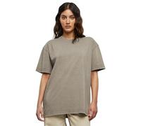 Build your Brand Women's By270-ladies Oversized Acid Wash Tee T-Shirt, Asphalt, 4XL