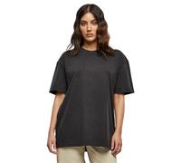 Build Your Brand Women's By270-ladies Oversized Acid Wash Tee T-Shirt, Black, XL