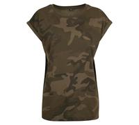 Build Your Brand Women's By112-ladies Extended Shoulder Tee T-Shirt, Olive (Olive camo), M