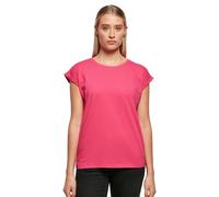 Build Your Brand Women's Extended Shoulder T-Shirt in Pale Pink | Size: Large Build Your Brand Pale Pink L
