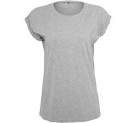 Build Your Brand Women's extended shoulder tee - Extended shoulders and turn (A)