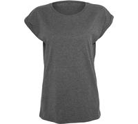 Build Your Brand Women's extended shoulder tee - Extended shoulders and turn (A)