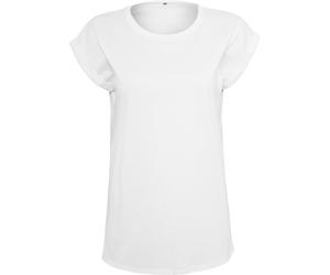 Build Your Brand Women's extended shoulder tee - Extended shoulders and turn (A)