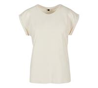 Build Your Brand Women's Ladies Extended Shoulder Tee T-Shirt, Sand, XXXL