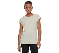 Build Your Brand Women's Extended Shoulder Tee, Whitesand., XS