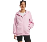 Build your Brand Women's Fluffy Zip Hoody, Cosy Hooded Jacket in Relaxed Fit, Basic for Everyday and Leisure, Soft pink, M