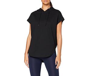 Build Your Brand Women's Hooded Pullover Ladies Sleeveless Hoodie Hooded Sweatshirt in 2 Colours Sizes XS - 5XL, womens, Hooded Sweatshirt, BY034, Black (Black), XS