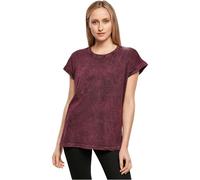 Build Your Brand Acid Washed Extended Shoulder Short Sleeve T-shirt