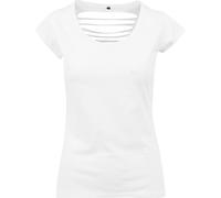 Build Your Brand Womens/Ladies Back Cut TeeXS White RW6495