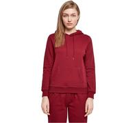 Build Your Brand Women's Ladies Basic Hoody Hooded Sweatshirt, Burgundy, M