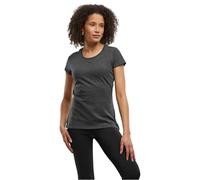 Build Your Brand Women's Ladies Basic Tee T-Shirt, Charcoal, Large
