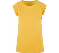 Build Your Brand Women's Ladies Extended Shoulder Tee T-Shirt, Dimyellow, XL