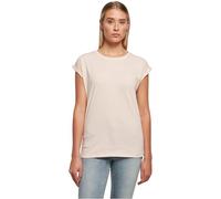 Build Your Brand Women's Ladies Extended Shoulder Tee T-Shirt, Pink, XL
