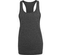 Build your Brand Women's Ladies Loose Tank T-Shirt, Charcoal, M