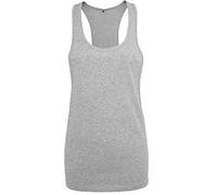 Build your Brand Women's Ladies Loose Tank T-Shirt, Heather Grey, XS