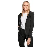 Build Your Brand Women's Ladies Merch Zip Hoody Jacket, Black (Black 00007), X-Large