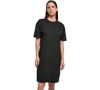 Build Your Brand Women's Ladies Organic Oversized Slit Tee Dress, Black, M