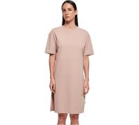Build Your Brand Women's Ladies Organic Oversized Slit Tee Dress, duskrose, XXL