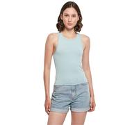 Build your Brand Women's Ladies Racer Back Top Cami Shirt, Ocean Blue, L
