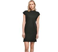 Build Your Brand Women's Ladies Turtle Extended Shoulder Dress Casual, Black, L
