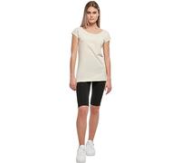 Build your Brand Women's Ladies Wide Neck Tee T-Shirt, Sand, XXL