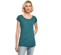 Build Your Brand Women's Ladies Wide Neck tee T-Shirt, Teal, XXXXXL