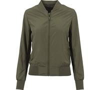 Build Your Brand Women's Nylon Bomber Jacket Ladies Nylon Bomber Jacket