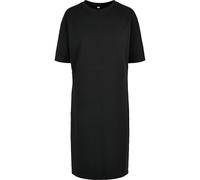 Build Your Brand Women's Ladies Organic Oversized Slit Tee Dress, Black, XS