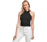 Build Your Brand T-Shirt Women's Turtleneck Short Top, Black, S