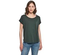 Build your Brand Women's Ladies Long Slub Tee T-Shirt, Bottle Green, L