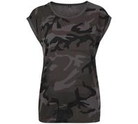 Build Your Brand Women's By112-ladies Extended Shoulder Tee T-Shirt, Dark camo, XXXL