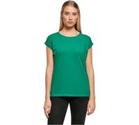 Build Your Brand Women's Ladies Extended Shoulder Tee T-Shirt, Forest Green, 5XL