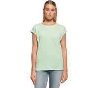 Build Your Brand Women's Ladies Extended Shoulder Tee T-Shirt, Neo Mint, S