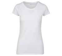 Build Your Brand Women's T-Shirt Ladies Merch Tee, Basic Top for Women Available in Black or White, Sizes XS - 5XL, White, XXXL
