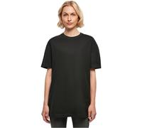 Build Your Brand Women's T-Shirt Ladies Oversized Boyfriend Tee, Black, Large