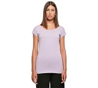 Build Your Brand Womens/Ladies Wide Neck T-Shirt (M) (Lilac)
