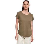 Build Your Brand Women's Ladies Long Slub Tee T-Shirt, Olive, XXXXL