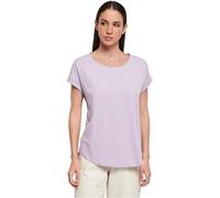 Build Your Brand Women's T-Shirt Long Slub Tee, Short Sleeve, Extended Back, XS, Lilac