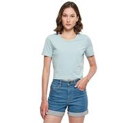 Build Your Brand Women's By042-ladies Cropped Tee T-Shirt, Ocean Blue, L