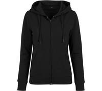 Build Your Brand Ladies Terry Zip Hoody, Women’s sweat jacket, black, XS - BY069-00007-0058
