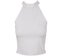 Build Your Brand Women's Turtle Neck Short Tank Top in White | Size: 16 Build Your Brand White 16