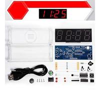 Build Your Own Digital Clock Kit with LED Modules Learn Circuit Principles and Electronics Skills (Red)