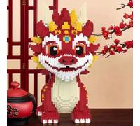 Build Your Own Friendly Red Dragon - The Ultimate Interlocking Bricks Model Kit! (Large Kit | 30cm Tall)
